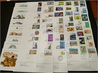 Fifty different first day covers stamps from