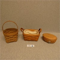 (3) Longaberger Baskets