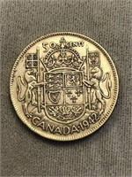 1942 CANADA SILVER ¢50 COIN