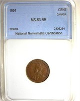 1924 Cent NNC MS63 BR Canada