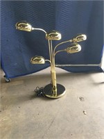 Mid Century Modern Brass Tiered Orb Table Lamp