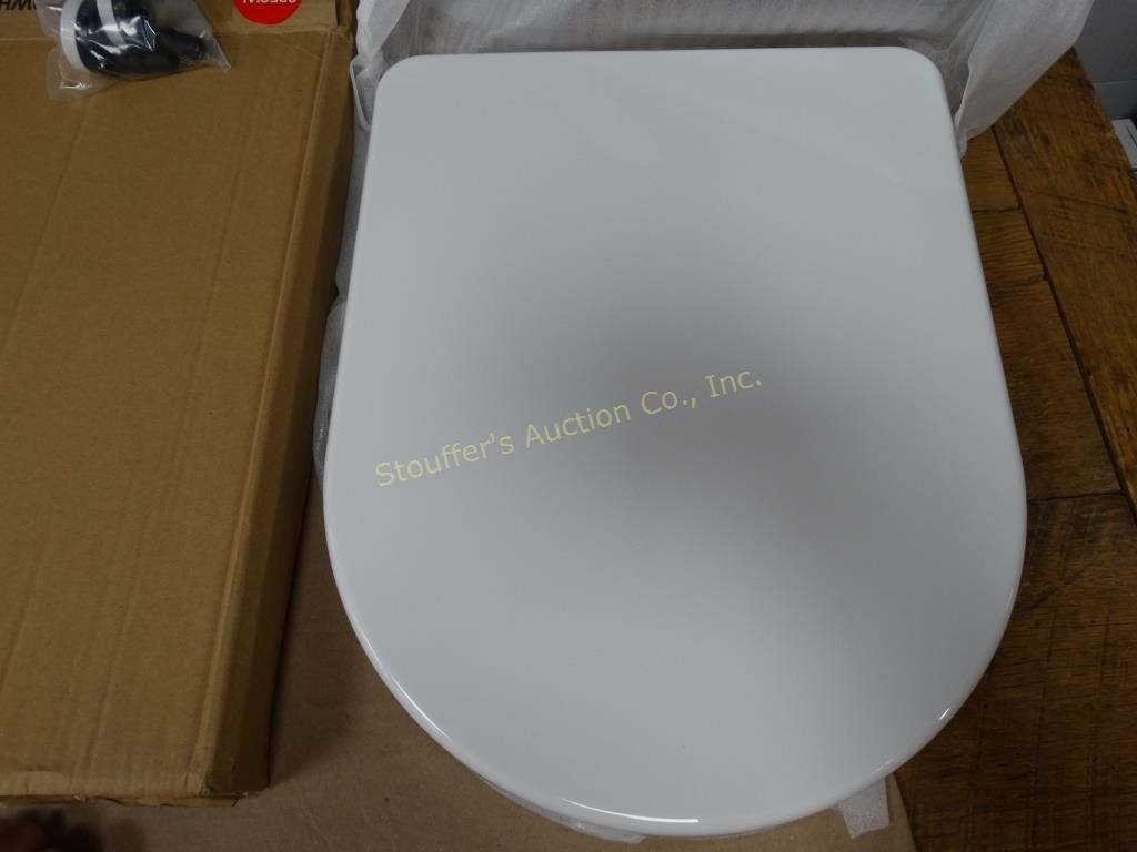 White toilet seat, 13 1/2" x 16", oval shape, NIB