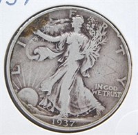 1937 Standing Liberty Half Dollar.