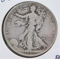 1936-S Standing Liberty Half Dollar.