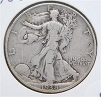 1938 Standing Liberty Half Dollar.