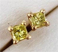 $800 14K  Natural Yellow Diamond Princess Cut(0.08