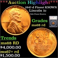*Highlight* 1947-d Finest KNOWN Lincoln 1c Graded