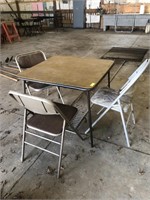 Card table and three chairs