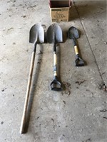 3- Various size sand shovels