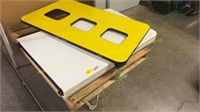 8’ Folding Table, Recycle Bin Top?