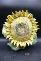 Signed Evie Studio Pottery Sunflower Wall Pocket