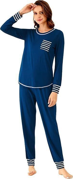 1Pcs  Viscose Pajama for Women(M-Blue)