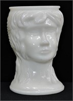 Vintage Milk Glass Head Vase