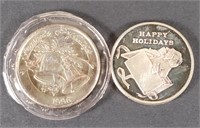 1996-97 Season's Greetings .999 Fine Silver Coins