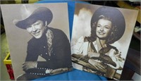 Roy Rogers & Dale Evans Canvas Portrait Prints