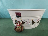 Party tub 19x8. Santa wine ornament