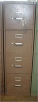 4 drawer filing cabinet, tan in color