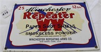Vintage Winchester Repeater Porcelain Sign