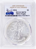 Coin 2016 Silver Eagle PCGS MS70