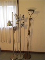 3 standing pole lamps