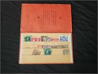 UNITED STATES POSTAGE STAMPS WITH BOOK