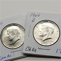 1964 P & D KENNEDY HALF DOLLARS GEMBU