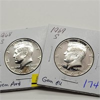 1968 S KENNEDY HALF DOLLAR GEMBU