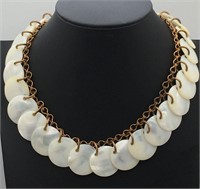 Mother Of Pearl Costume Necklace