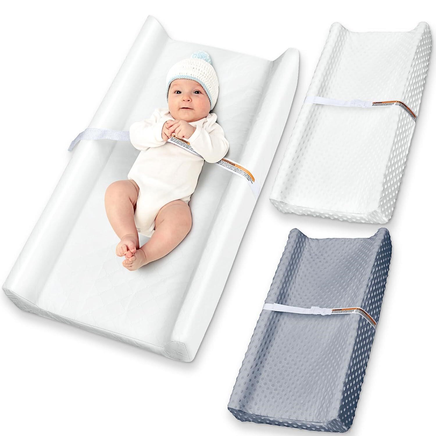 Contoured Diaper Changing Pad with 2 Covers 31.5 x