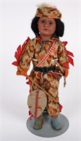GERMAN BISQUE NATIVE AMERICAN DOLL
