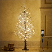 Fudios Lighted Alpine Tree Brown Willow 4FT 450 LE