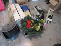 christmas trees,pan,wreath & all misc items
