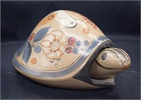 (S1) 8" Tonala Pottery Turtle Bobble Head
