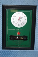 Bar Clock - Heineken Green Bar Clock