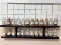 Spice rack and spice jars vintage
