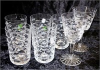 Seven Waterford Crystal Tralee glasses