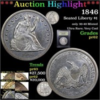 Proof *Highlight Of Entire Auction* 1846 Seated Li