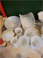Milk Glass Lot of 8 pieces