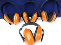 (4) Pairs Protective Earmuffs - orange