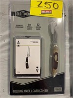 SEALED OLD TIMER FOLDING KNIFE & CARD SET