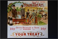 Your Treat Vintage Cigar Label Stone Lithograph Ar