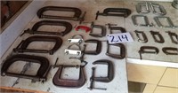 Large Collection of C Clamps