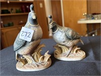 Lefton hand painted pair of quails - made in