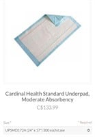 Case of 300 Cardinal Health Standard Underpad,
