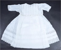 Antique White Baby Dress w/ Filet Lace