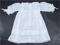 Antique White Baby Dress w/ Valenciennes Lace