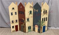 1990s Wagonmaster Hand Painted Fireplace Screen