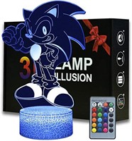 3D Illusion Sonic Hedgehog Night Light