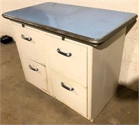 35" vintage metal fiel cabinet