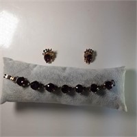 matching bracelet and earring set